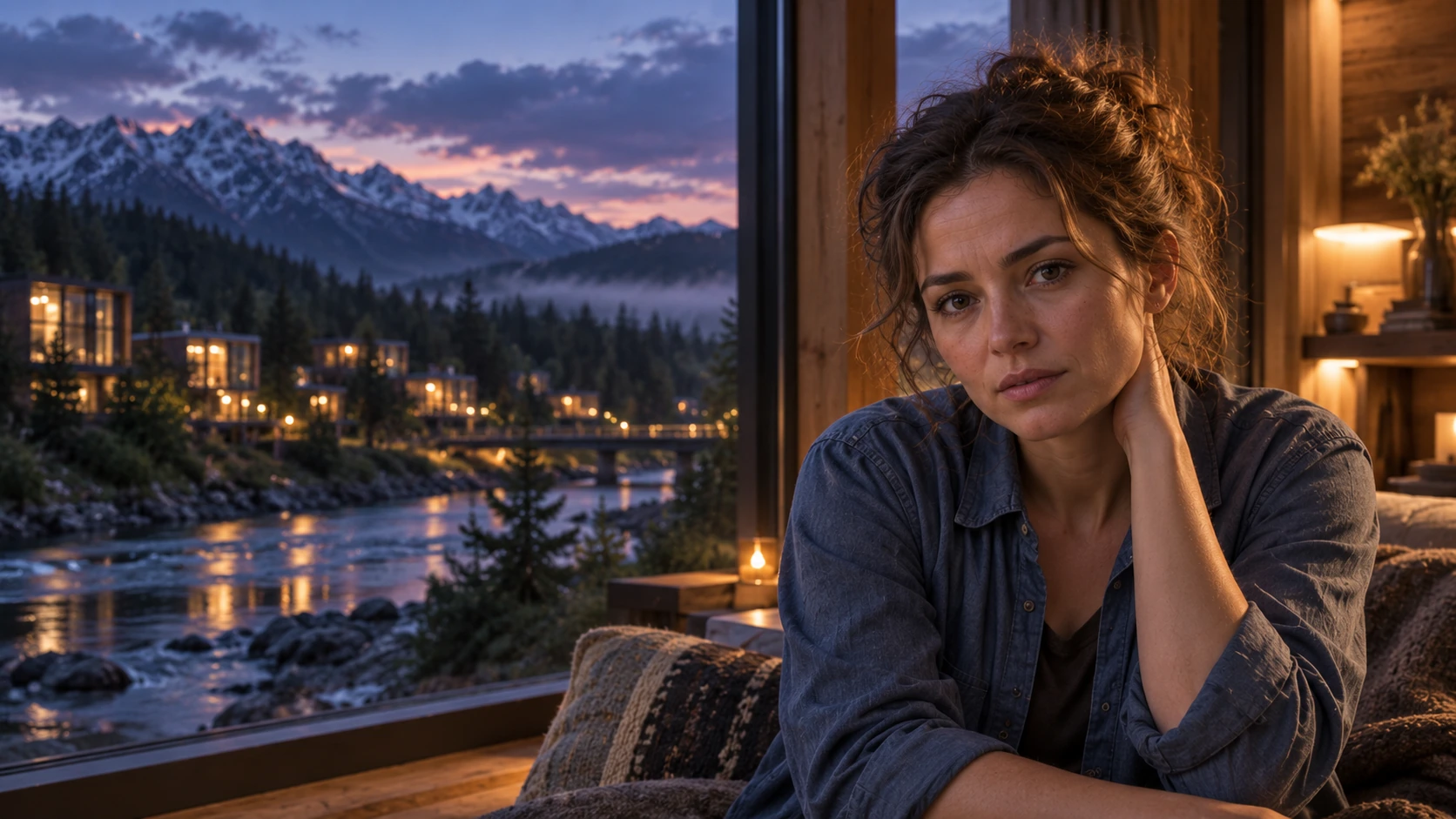 An imagined AI character beside a window in The Habitat
